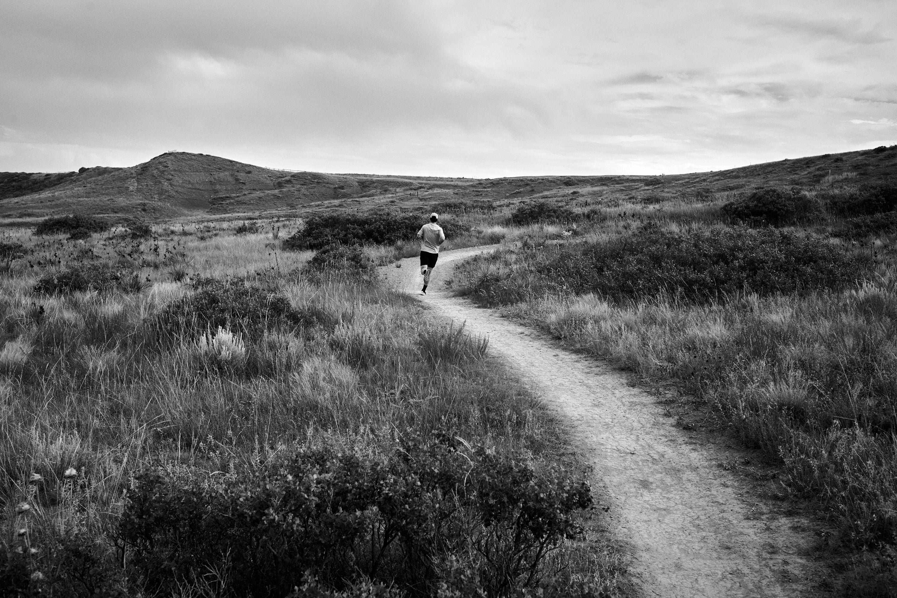 Trail running landscape