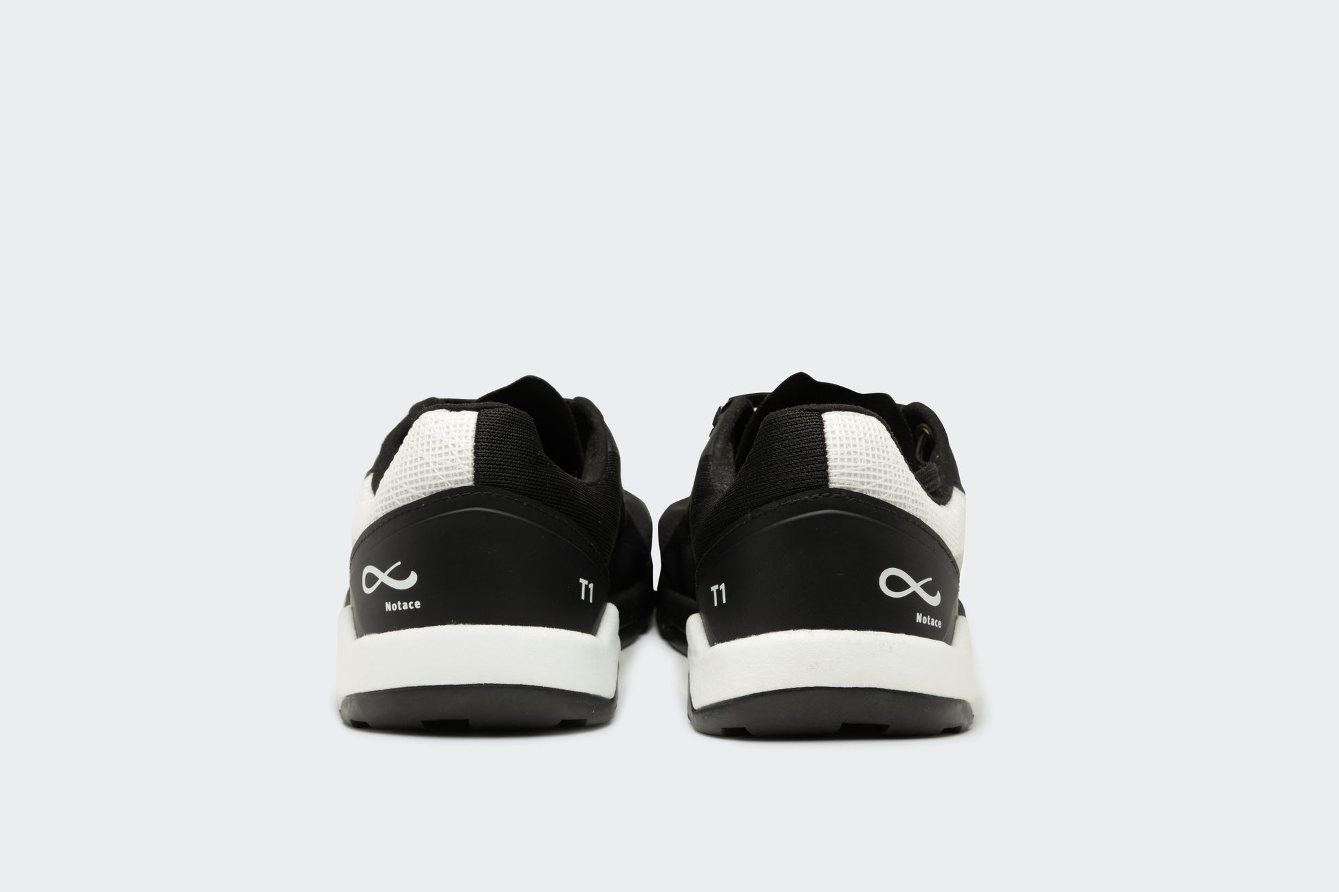 Notace T1 All Black White Trail Shoe Heel