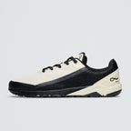 Black and white sneaker on a light gray background